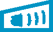 An IBM 3270-style Click key symbol, resembling a speaker and sound waves within a rectangle with a tall right side