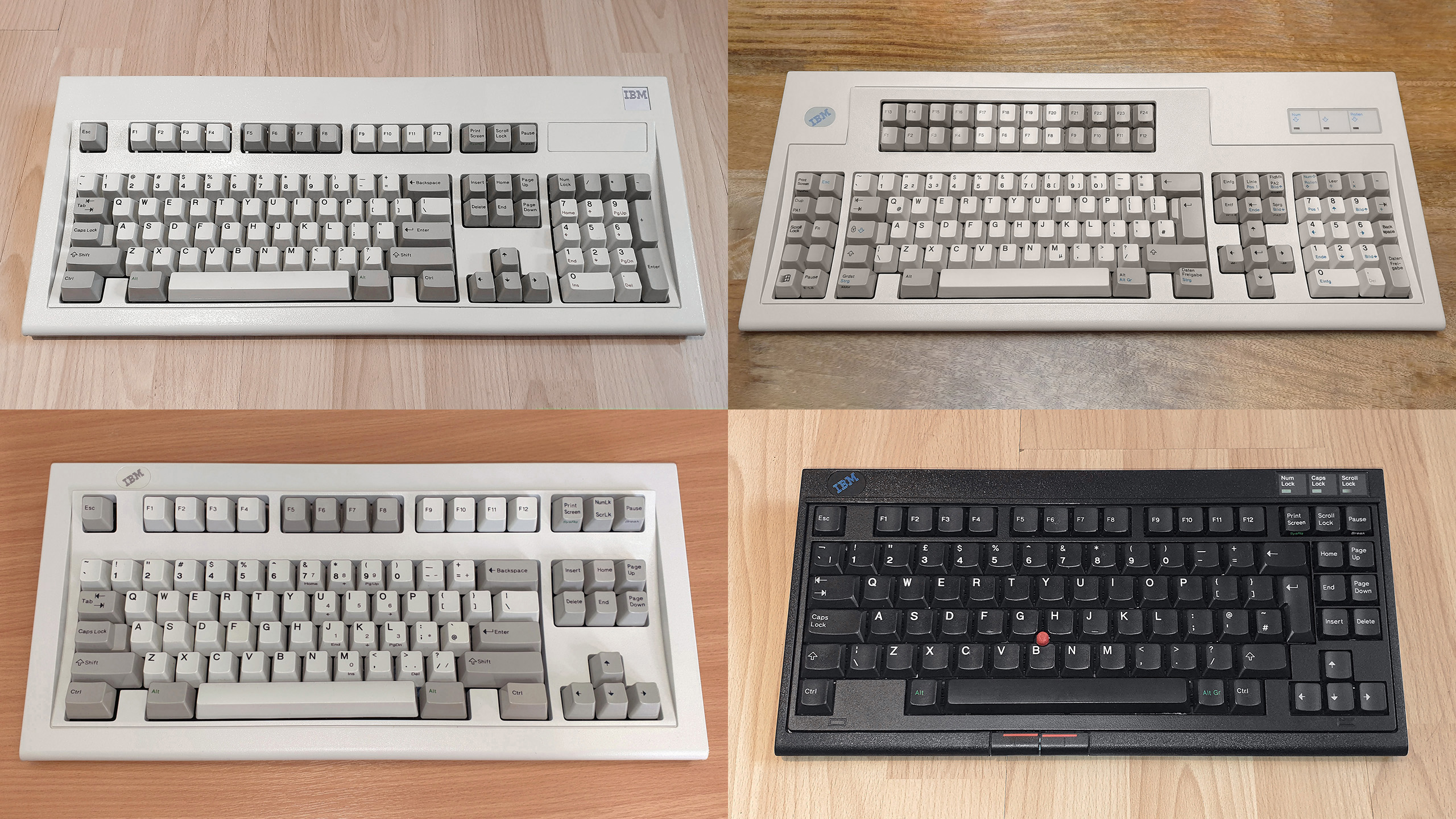 Various Model M keyboards