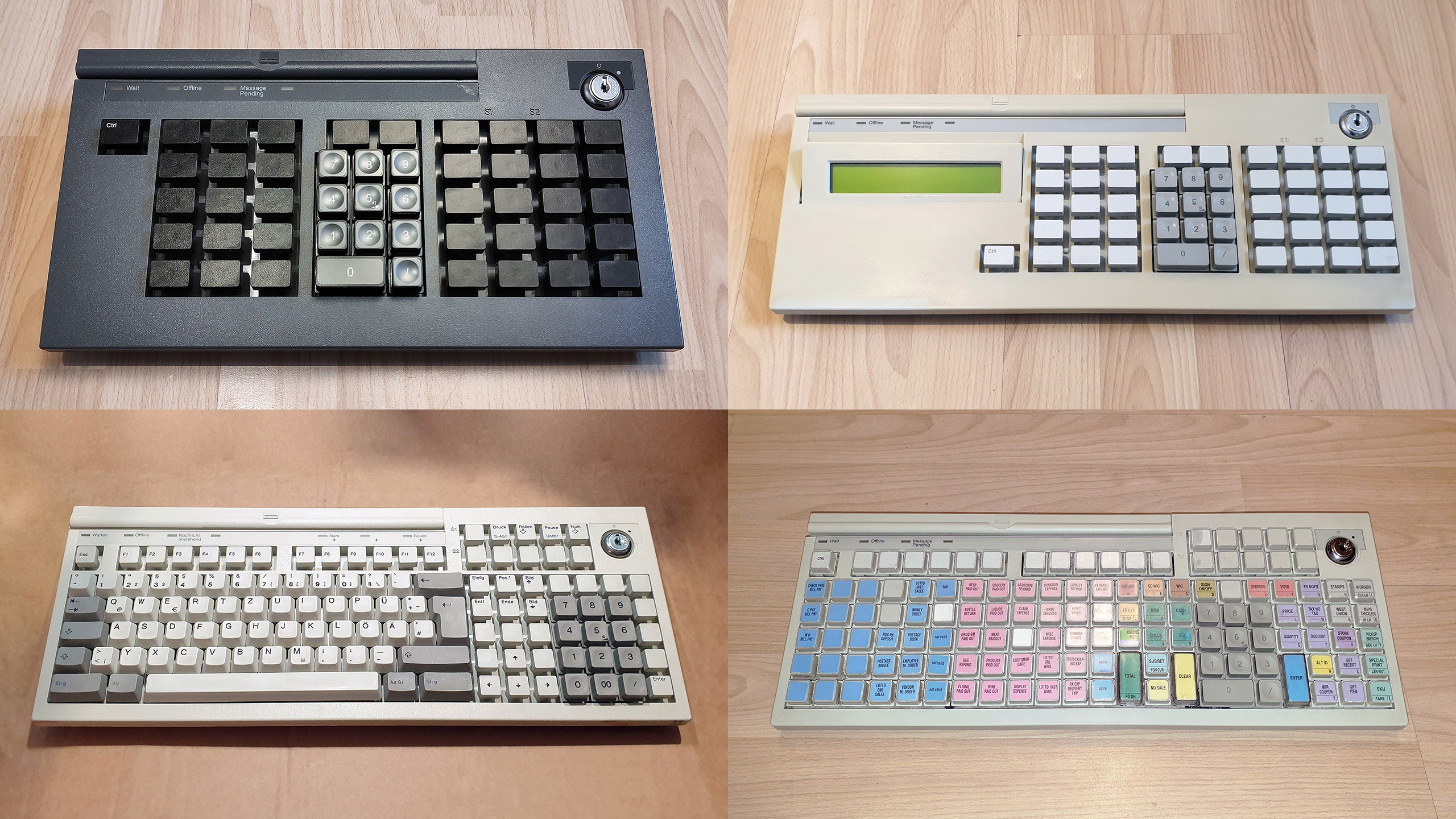 Various Retail POS Keyboards