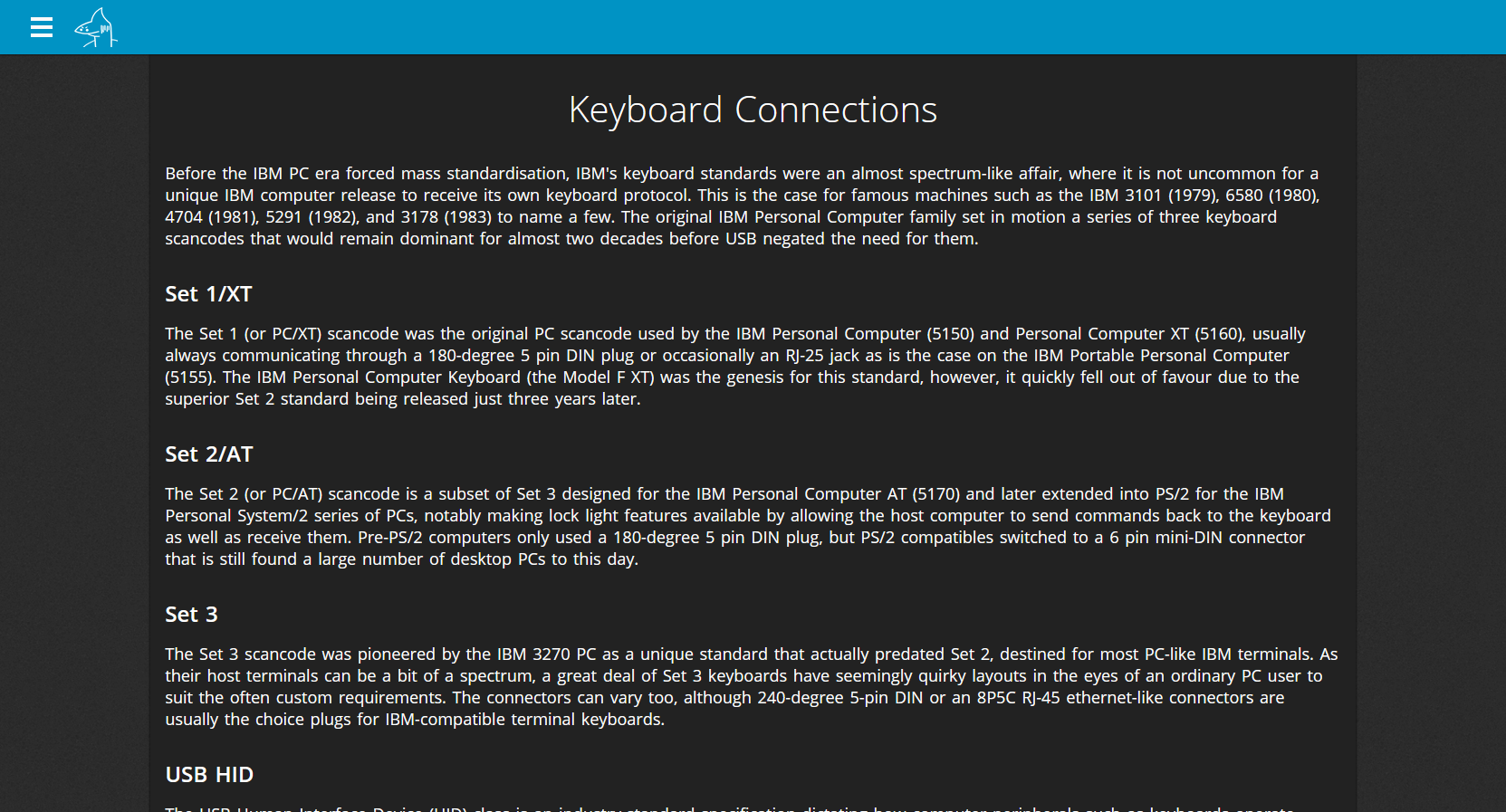 The first draft of the Keyboard Connections topic, build 15th May 2020 (+1 if you can spot the three inaccuracies)