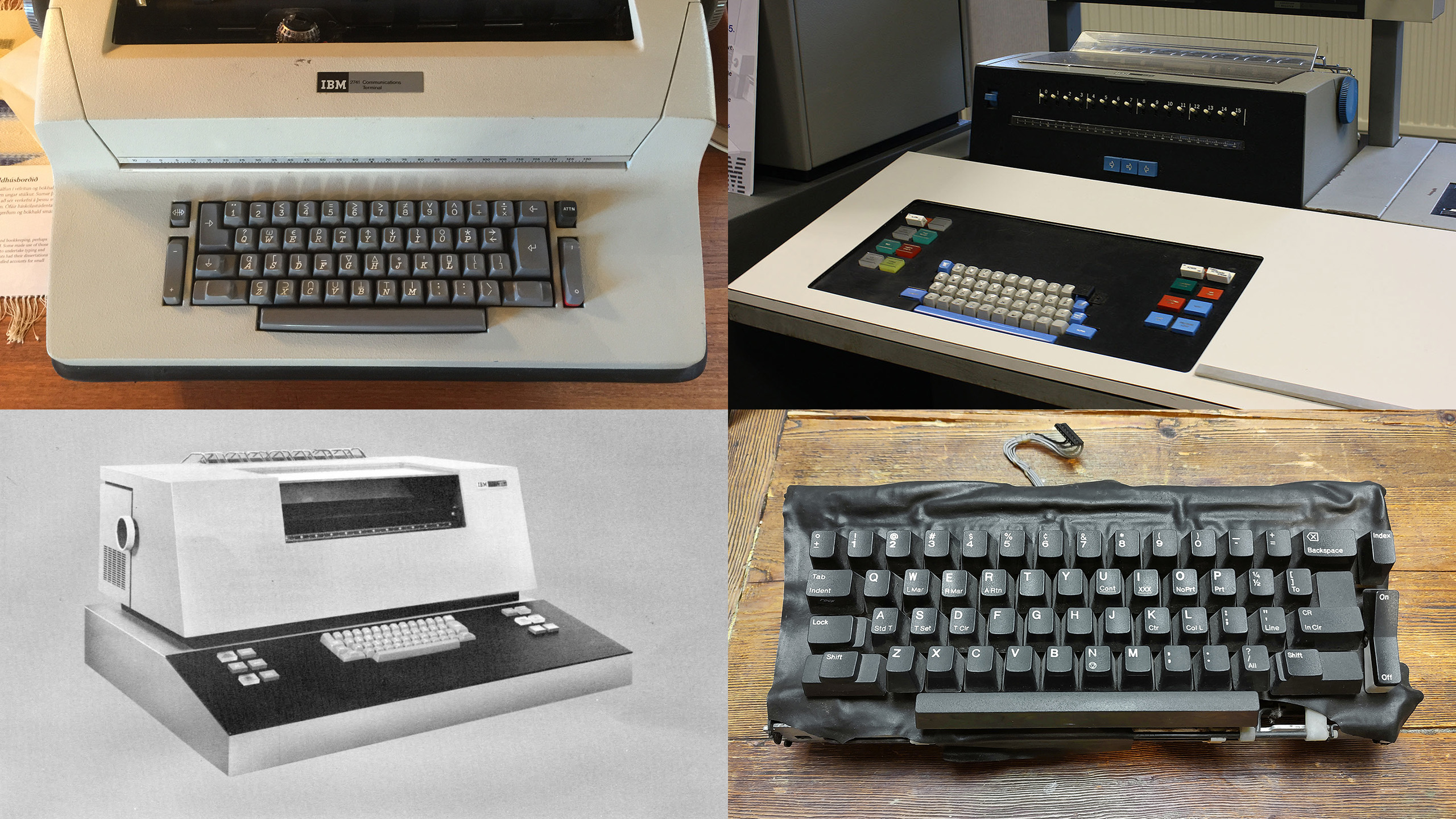 Various typewriter printer-keyboards