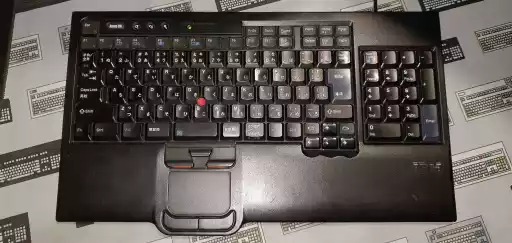 A photo of an IBM USB Keyboard with UltraNav model SK-8835
