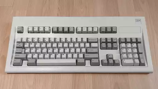 A photo of an IBM Personal Computer XT Enhanced Keyboard