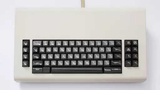 A photo of an IBM 3275/3277 Display Station Type A 66-key Typewriter Keyboard