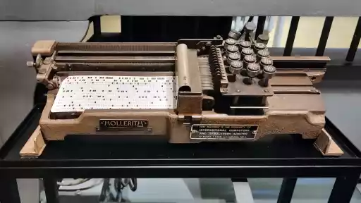A photo of a British-made Hollerith 001 Mechanical Card Punch