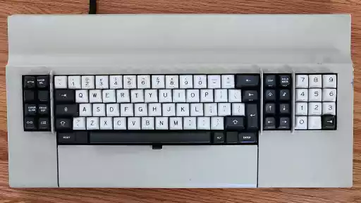 A photo of an IBM 3276/3278/3279 Display Station 87-key Typewriter Keyboard with Num. Lock