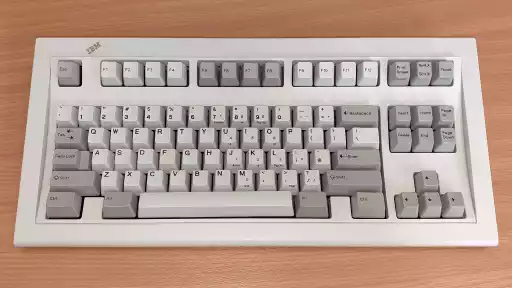 A photo of an IBM PS/2 Space Saving Keyboard